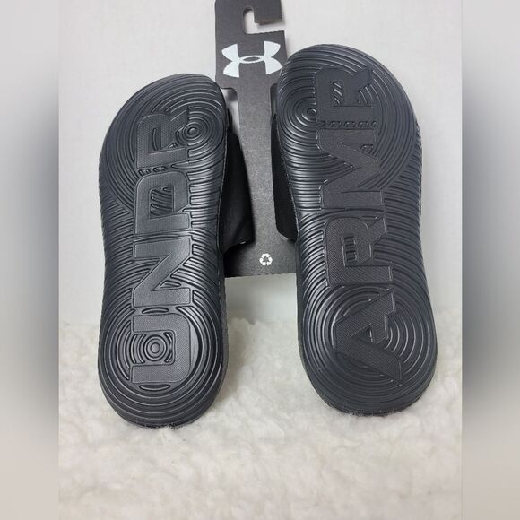 Under Armour Ansa Mens Size 7 Sandals Black White Fixed Strap Slide main image 4